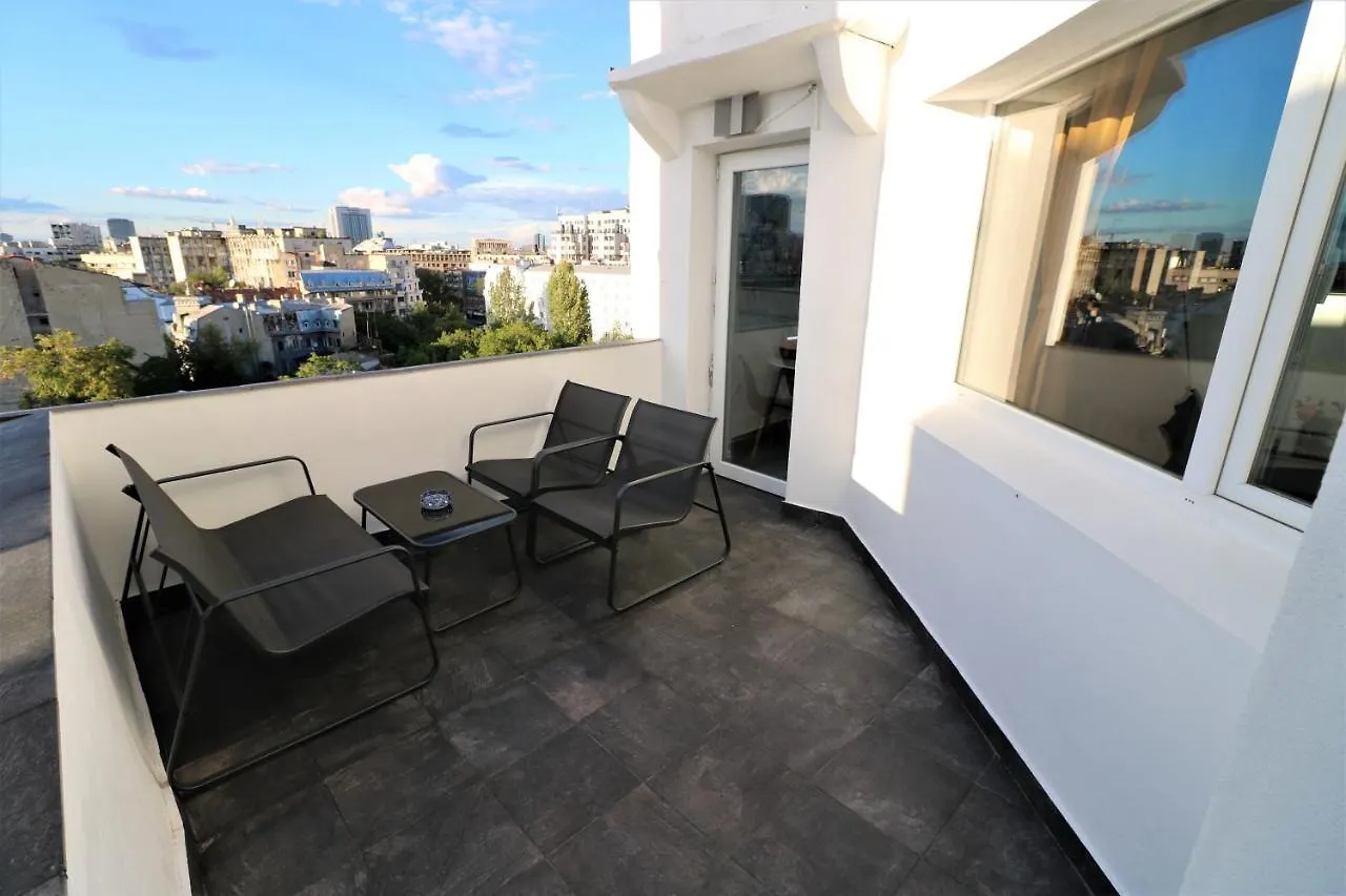 Athenee Palace Apartment - Panoramic View Terrace & Balcony - Free Minibar Bucharest Romania