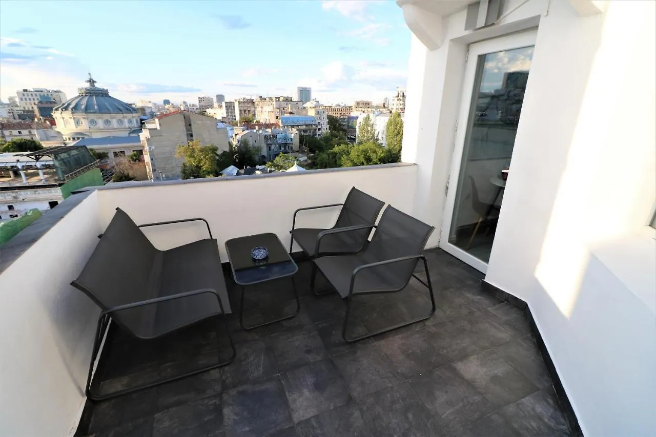 Athenee Palace Apartment - Panoramic View Terrace & Balcony - Free Minibar Bucharest Romania
